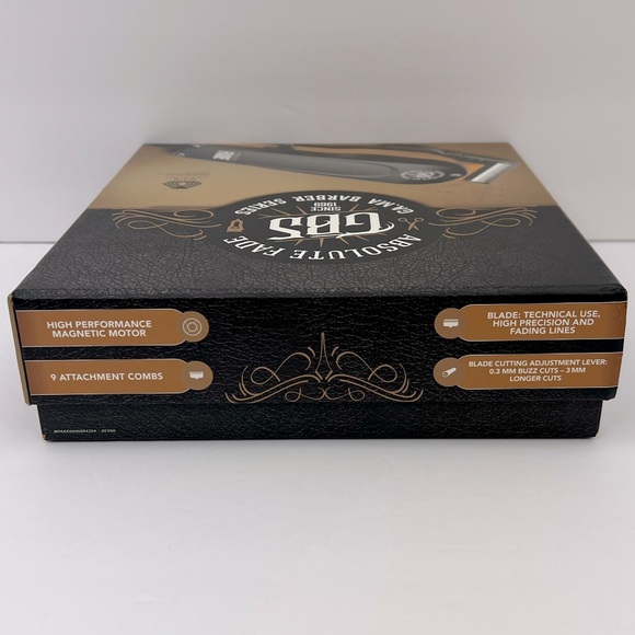 GA. MA BARBER SERIES, ABSOLUTE FADE 9 ATTACHMENTS 3 MM BUZZ CUT,3MM LONGER CUTS - Picture 7 of 10